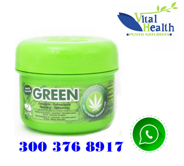 Pomada Green Con Cannabis, Eucalipto Y Arnica