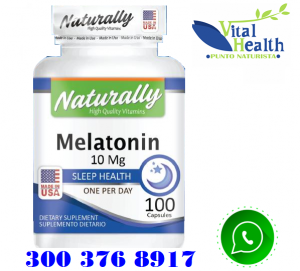 Melatonina 10 mg 100 Capsulas Promueve el Sueño