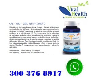 Calcio Magnesio Y Zinc Con Vitamina D X 100 Cap Blandas