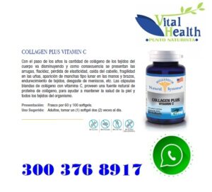 Colageno Hidrolizado Con Vitamina C X 100 Capsulas Blandas