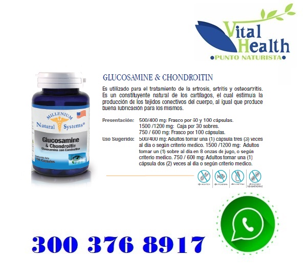 Glucosamina + Condroitina 1.500 Mg X 30 sobres