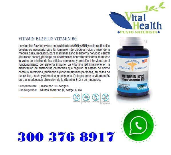 Vitamina B 12 Con Vitamina B 6 X 100 Capsulas Blandas